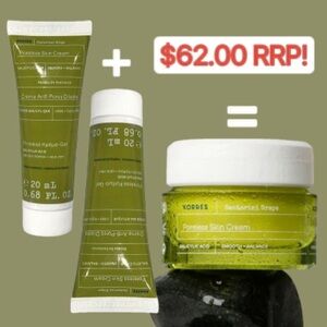 2 x KORRES Santorini Grape Poreless Skin Cream 20 ml (full size is 40 ml) *NEW!